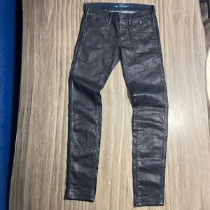 RALPH LAUREN BLUE LABEL WAX COATED SKINNY JEANS 25